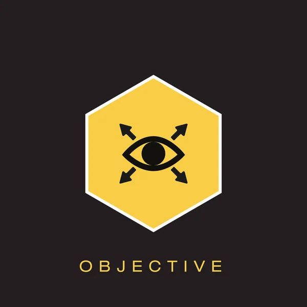 Icône Objective Illustration Vectorielle — Image vectorielle