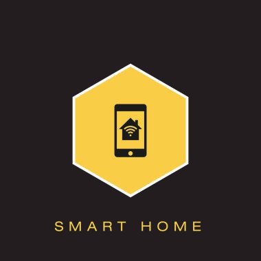 Akıllı ev simgesi. Vektör çizim 