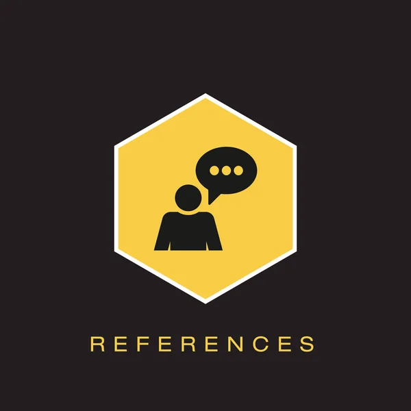 Referencias Icono Ilustración Vectorial — Vector de stock