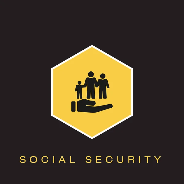 Icona Della Previdenza Sociale Illustrazione Vettoriale — Vettoriale Stock