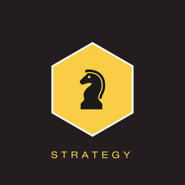 Ikona Strategie Vektorové Ilustrace — Stockový vektor