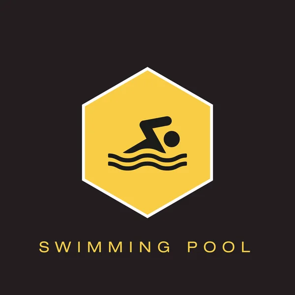 Zwembad Icoon Vectorillustratie — Stockvector