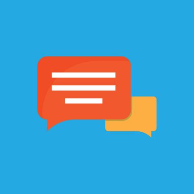 sohbet düz simgesi. vektör çizim 