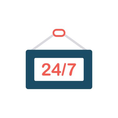 Açık oturum düz simgesi. Vektör çizim 