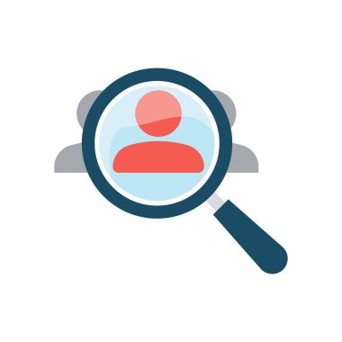 İşe Alım düz simgesi. Vektör çizim 