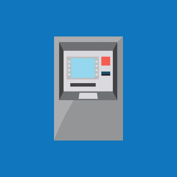 Icona Atm Flat Illustrazione Vettoriale — Vettoriale Stock