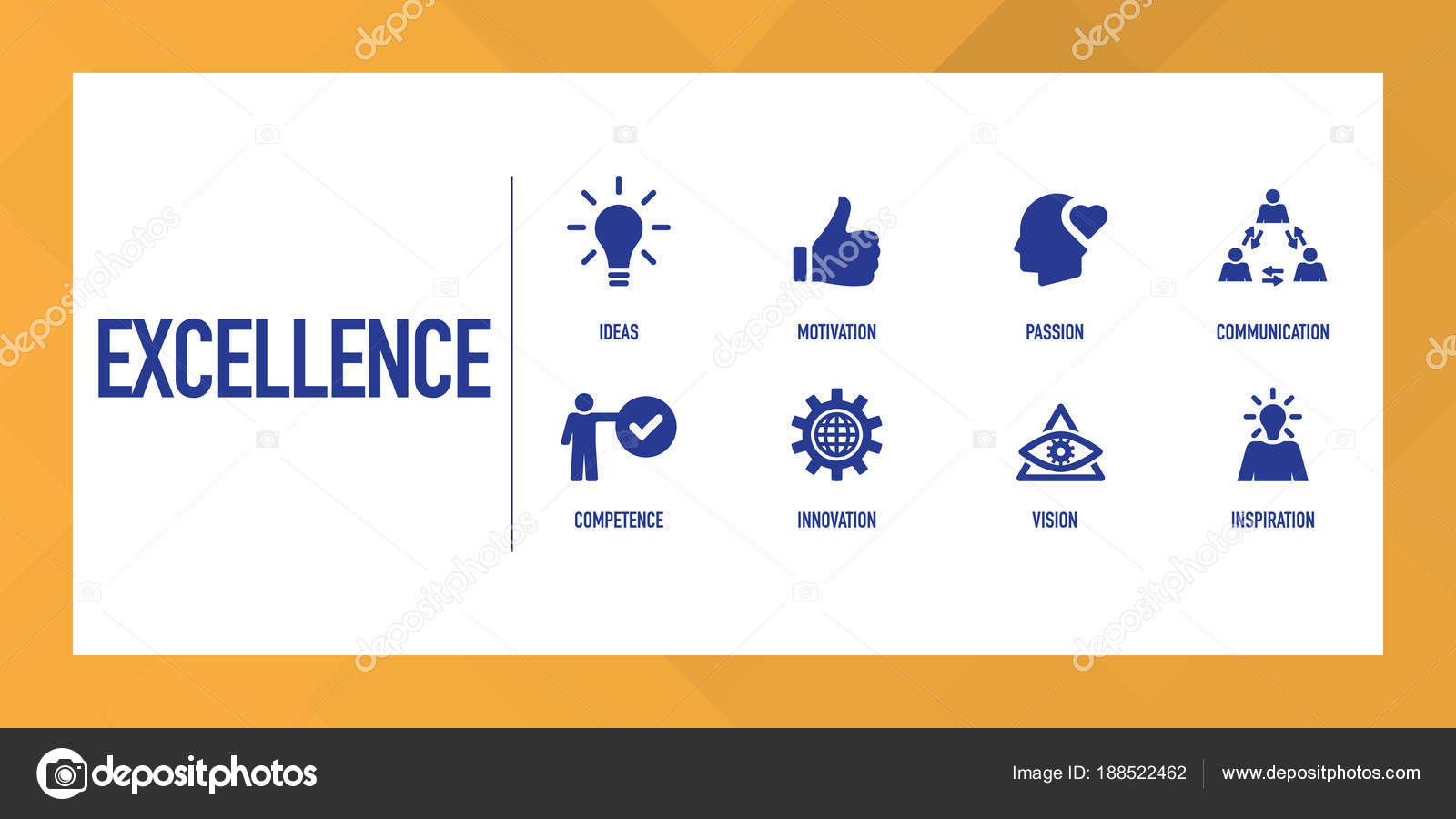 Excellence Infographic Icon Set Vector Image By C Garagestock Vector Stock