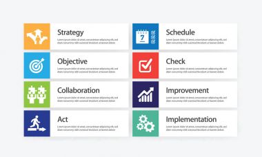 Eylem planı Infographic Icon Set