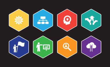 İş yönetimi Infographic Icon Set