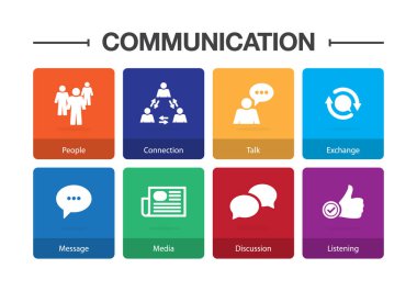 İletişim Infographic Icon Set