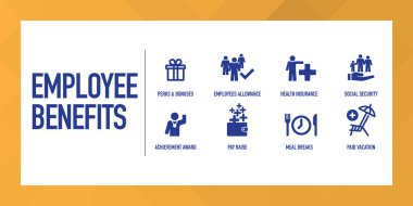 Employee Benefits Infographic Icon Set clipart