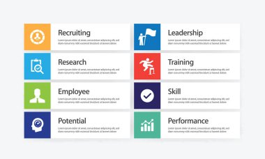İnsan kaynakları Infographic Icon Set