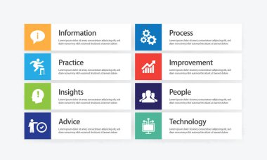Bilgi yönetimi Infographic Icon Set