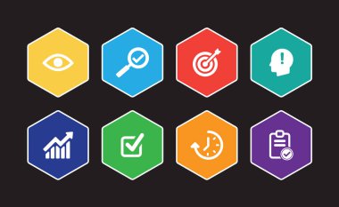 Performans yönetimi Infographic Icon Set