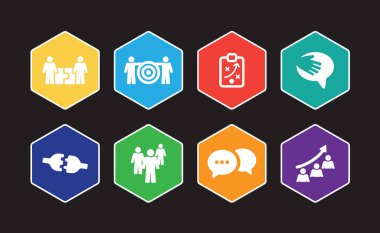 Ekip çalışması Infographic Icon Set