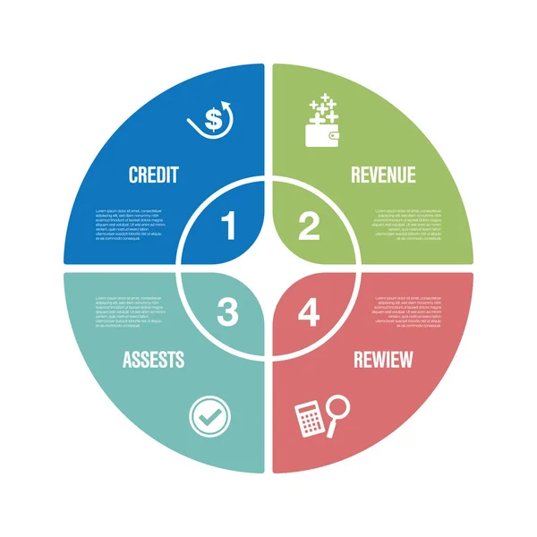 Conjunto de ícones infográficos contábeis — Vetor de Stock