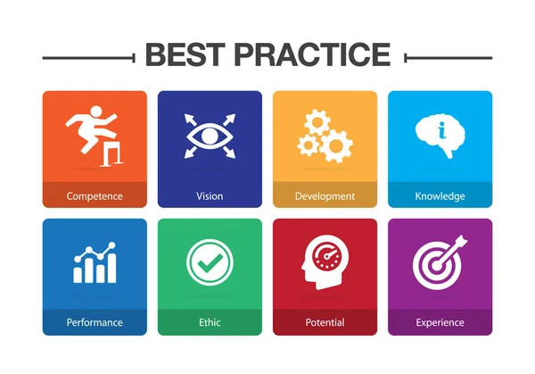 Best Practice Infografik Icon Set — Stockvektor