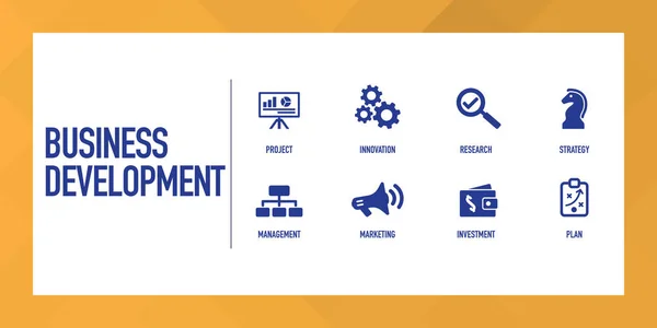 Business Development Infographic Icon Set — Wektor stockowy