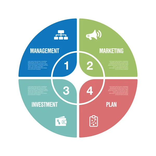 Geschäftsentwicklung Infografik Icon Set — Stockvektor
