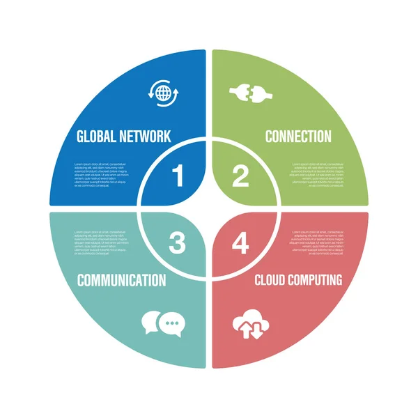 Communicatie Connectiviteit Infographic Icon Set — Stockvector