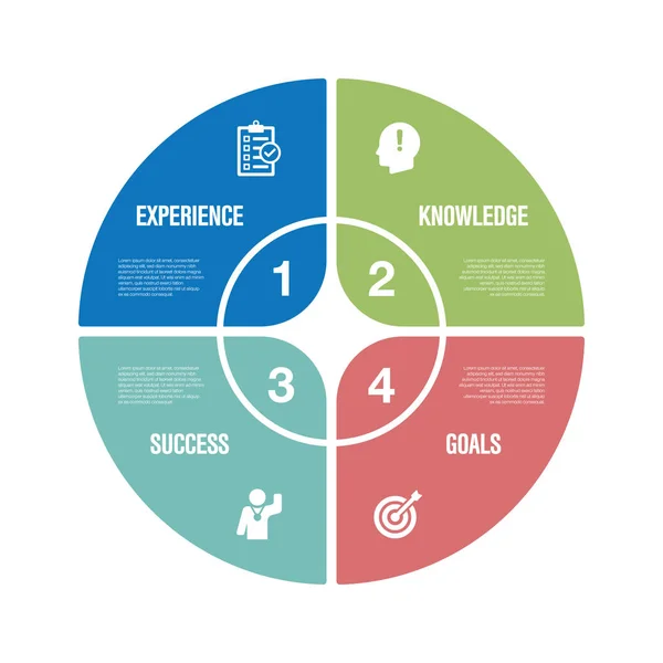 Consulenza Infografica Icona Set — Vettoriale Stock