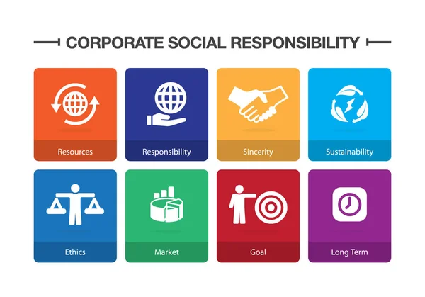 企业社会责任图表图标集 — 图库矢量图片