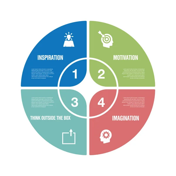 Conjunto de iconos de innovación infografía — Archivo Imágenes Vectoriales