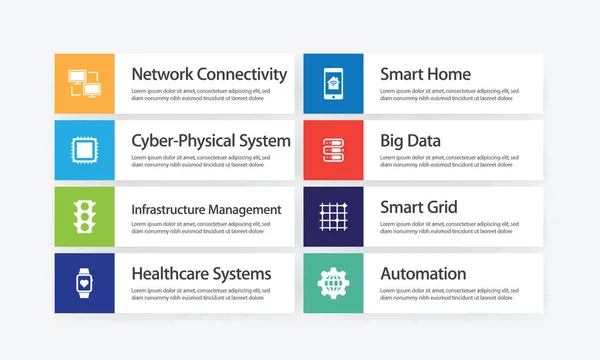 Internet věcí infografika Icon Set — Stockový vektor