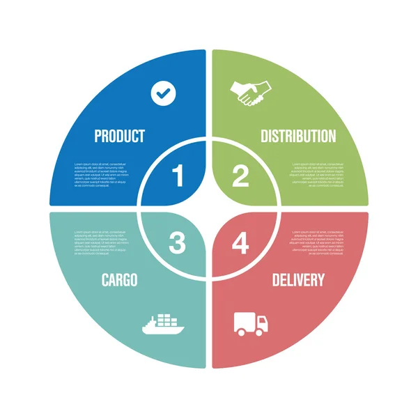 Logistics Infographic Ορισμόςεικονιδίου — Διανυσματικό Αρχείο