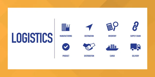 Conjunto de Ícones Infográficos de Logística —  Vetores de Stock