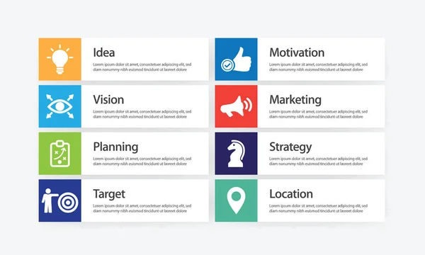 Conjunto de ícones infográficos da empresa Start-Up —  Vetores de Stock