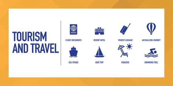 Turisztikai és utazási Infographic Icon Set — Stock Vector