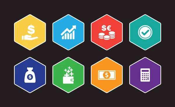 Wealth Management Infographic Icon Set — Stockvector