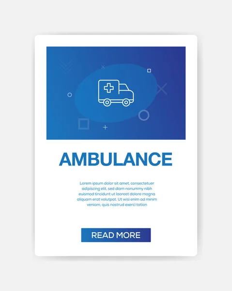 Ambulance ikonu infografika — Stockový vektor