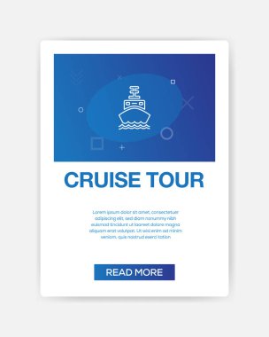 Cruise tur simgesi Infographic