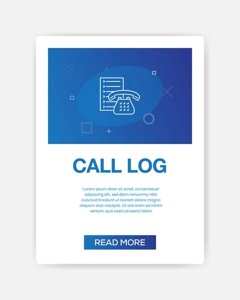 Call Log ikonu infografika — Stockový vektor
