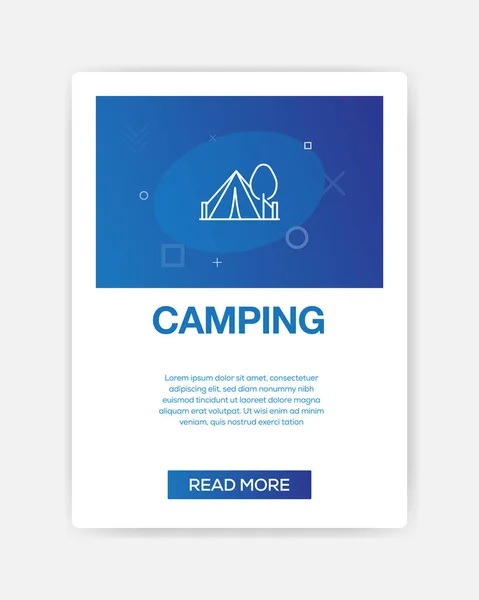 INFOGRAFÍA DEL Ícono DE CAMPING — Vector de stock