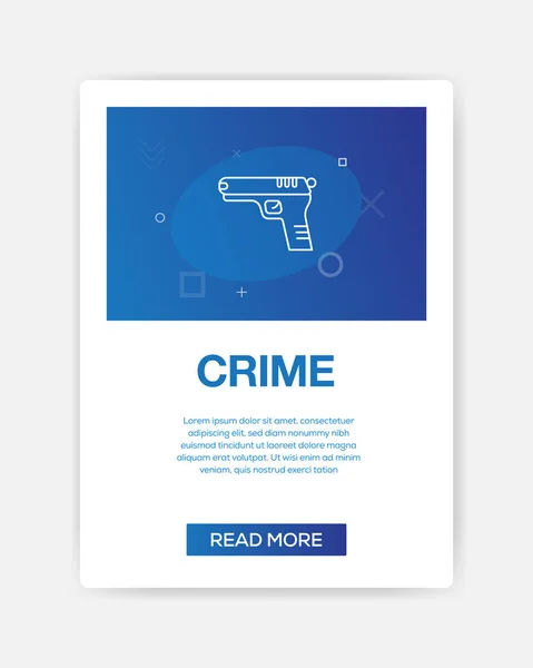 Suç simgesi Infographic — Stok Vektör