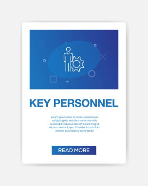 Kilit personel simge Infographic