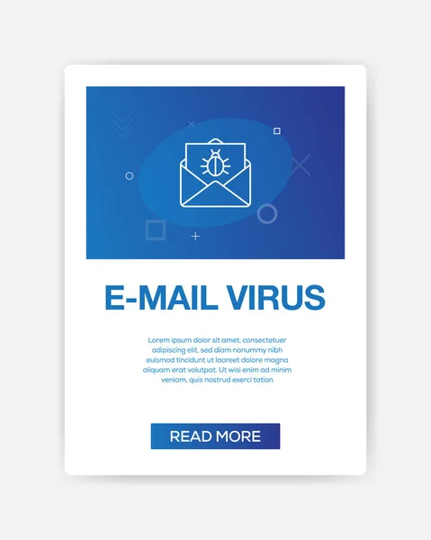 INFOGRAFÍA DEL Ícono VIRUS DEL CORREO ELECTRÓNICO — Vector de stock