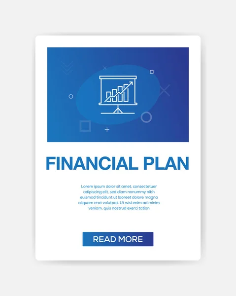 Financieel Plan pictogram Infographic — Stockvector