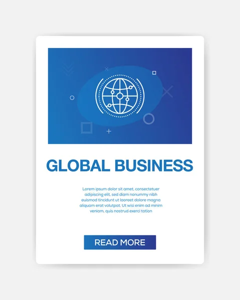 Infografik zur globalen Business-Ikone — Stockvektor