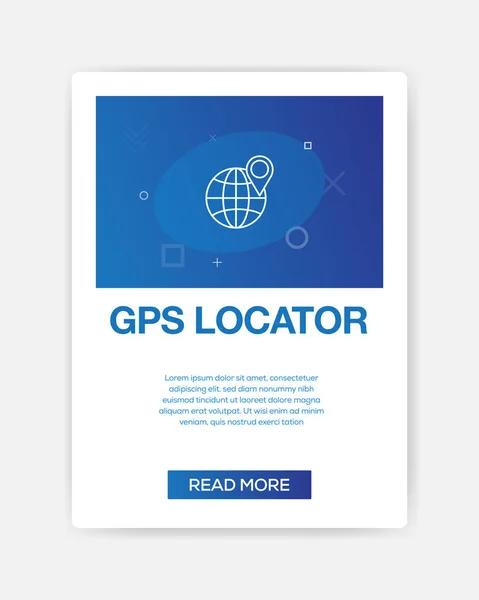GPS Locator ikon Infographic — Stock Vector