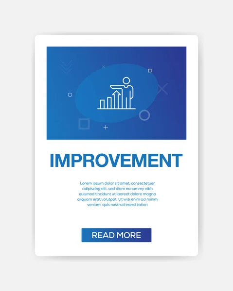 MIGLIORAMENTO ICON INFOGRAFICO — Vettoriale Stock