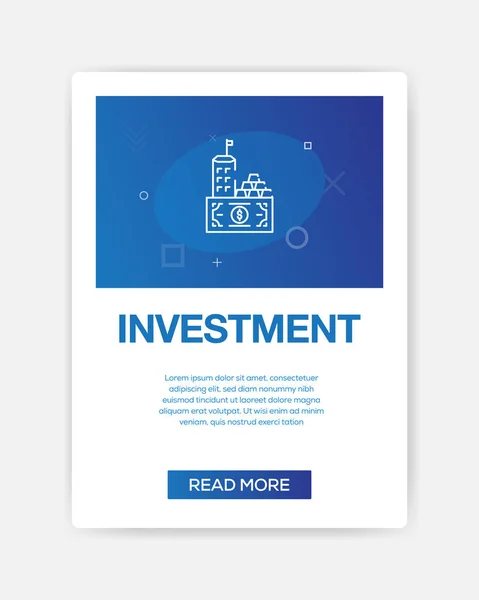 ICONA INFOGRAFICA D'INVESTIMENTO — Vettoriale Stock