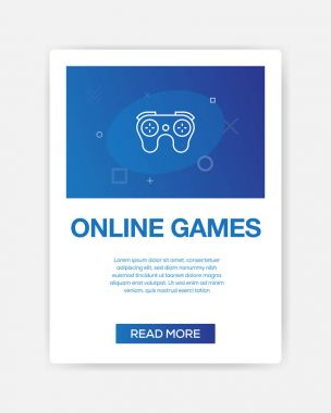 Online Oyunlar simge Infographic