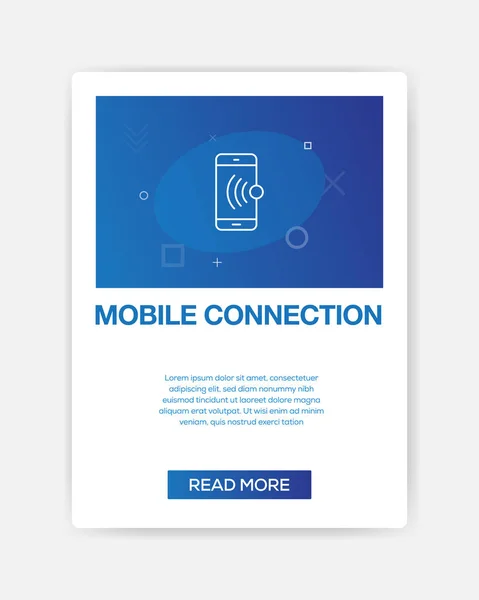 MOBILE CONNECTION ICON INFOGRAPHIC — Stock Vector