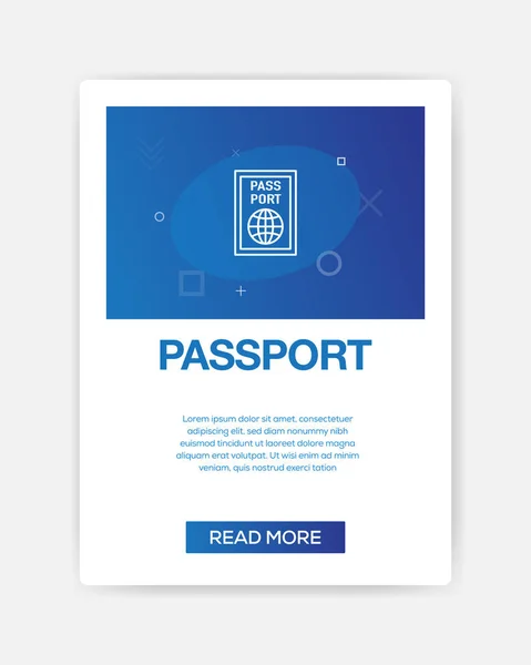 PASSPORT ICON INFOGRAPHIC — Stock Vector