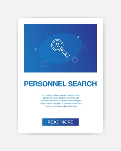 INFOGRAPHIE DE RECHERCHE SUR LE PERSONNEL — Image vectorielle