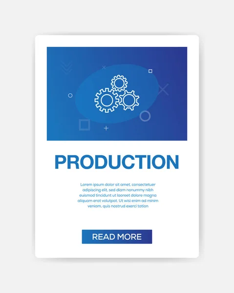 PRODUCTION ICON INFOGRAPHIC — Stock Vector